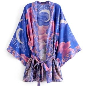 Moon Floral festival boho Kimono Free People